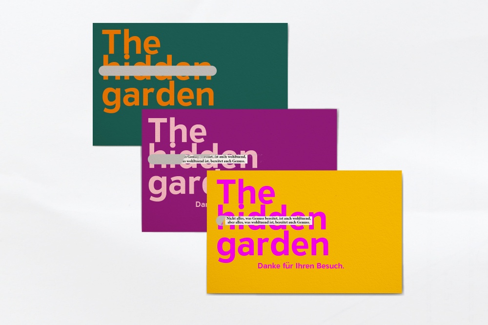 The Hide Flims Poster Plakat Branding Corporate Design Hidden Garden Grafik Editorial Social Media Online Crossmedia